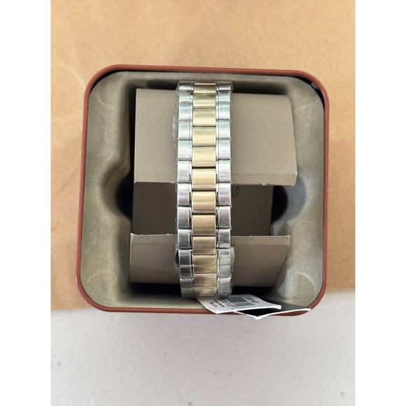 Emporio Armani AR11527 Multifunction Men's Watch With Gray Dial Silver-Gold Belt - Picture 2 of 5